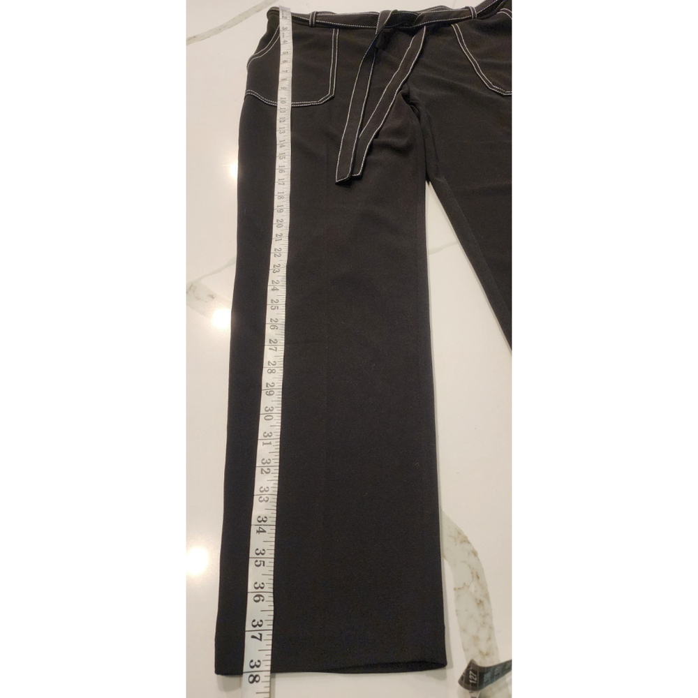 NYCC Black & White Contrast Stitch Career Dress Trouser Pants Women's 12 - Picture 6 of 8